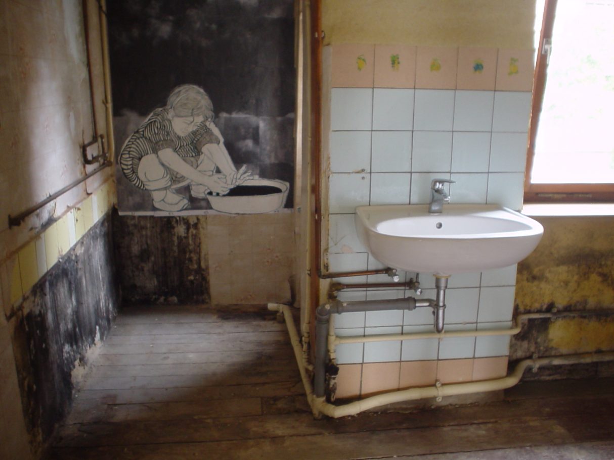 Wandzeichnung Elle Kari in der Küche, Meissen. 2005