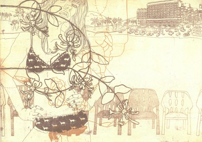 Radierung mit 2 Platten 2003,
Strichätzung und Aquatinta