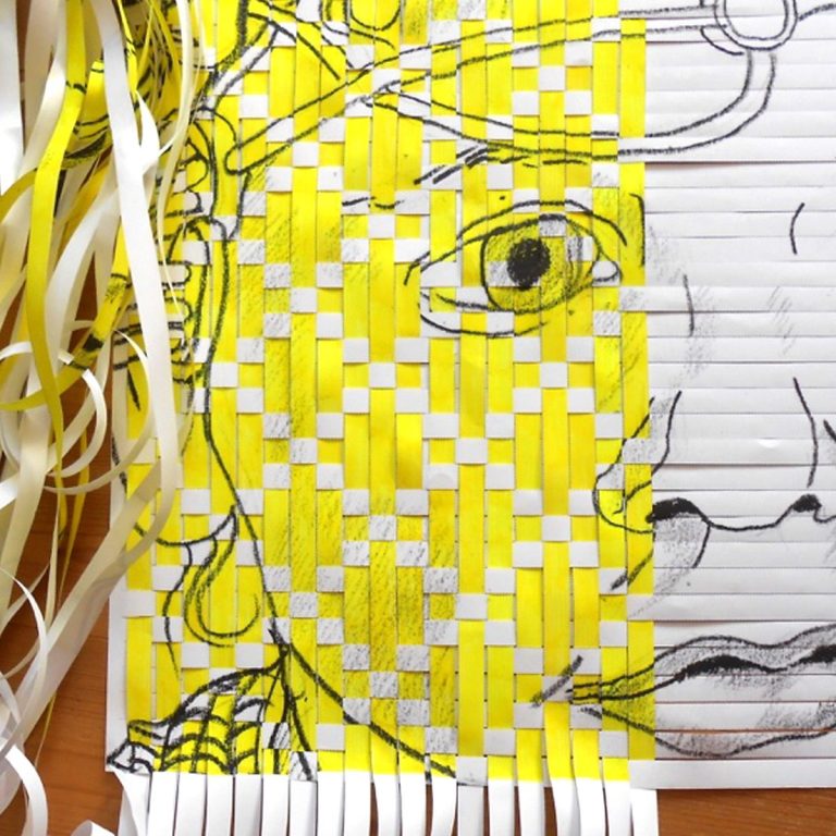 Paternoster Projekt Arbeitsfoto geflochtene Zeichnung Prozess