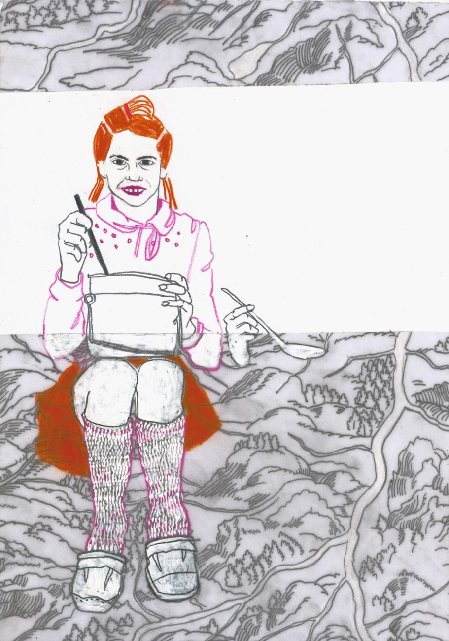 Zeichnung auf MDF "Heimat", 2001