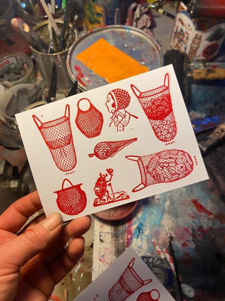 Karte Buchdruck unterschiedliche Netze Klischees