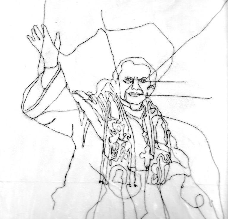 Ratzinger Papst Stickbild