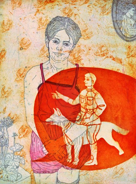 Radierung mit 3 Platten 2008,
Strichätzung und Aquatinta