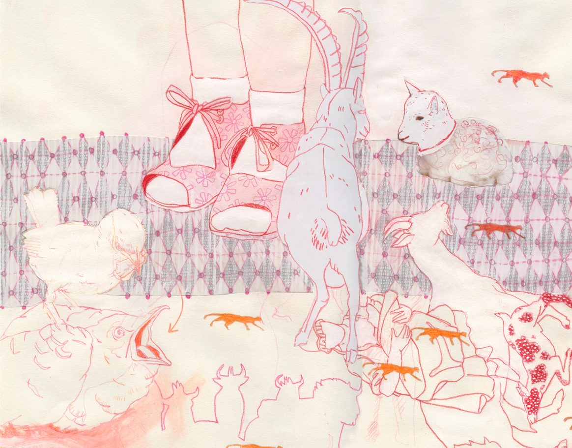 Zeichnung mit Buntstiften,2001