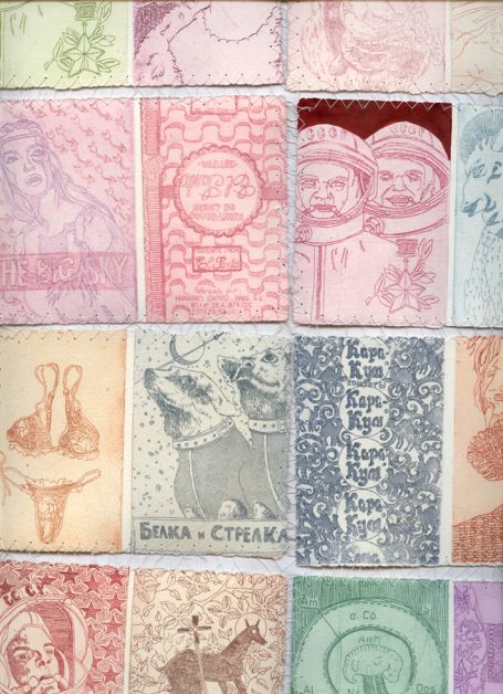 Teppich aus genähten Radierungen, 2003