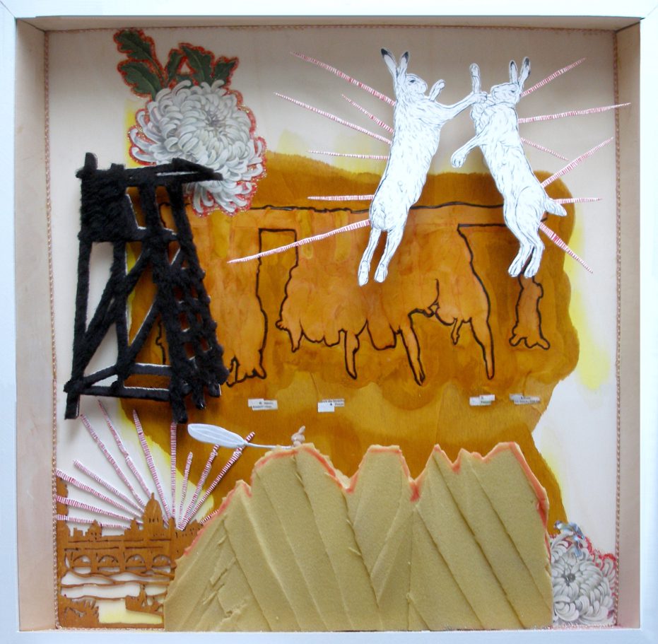 Diorama "Leckerbissen" 70 x 70cm, 2007, Felix Carl Annette Stier und Tamara Trölsch,