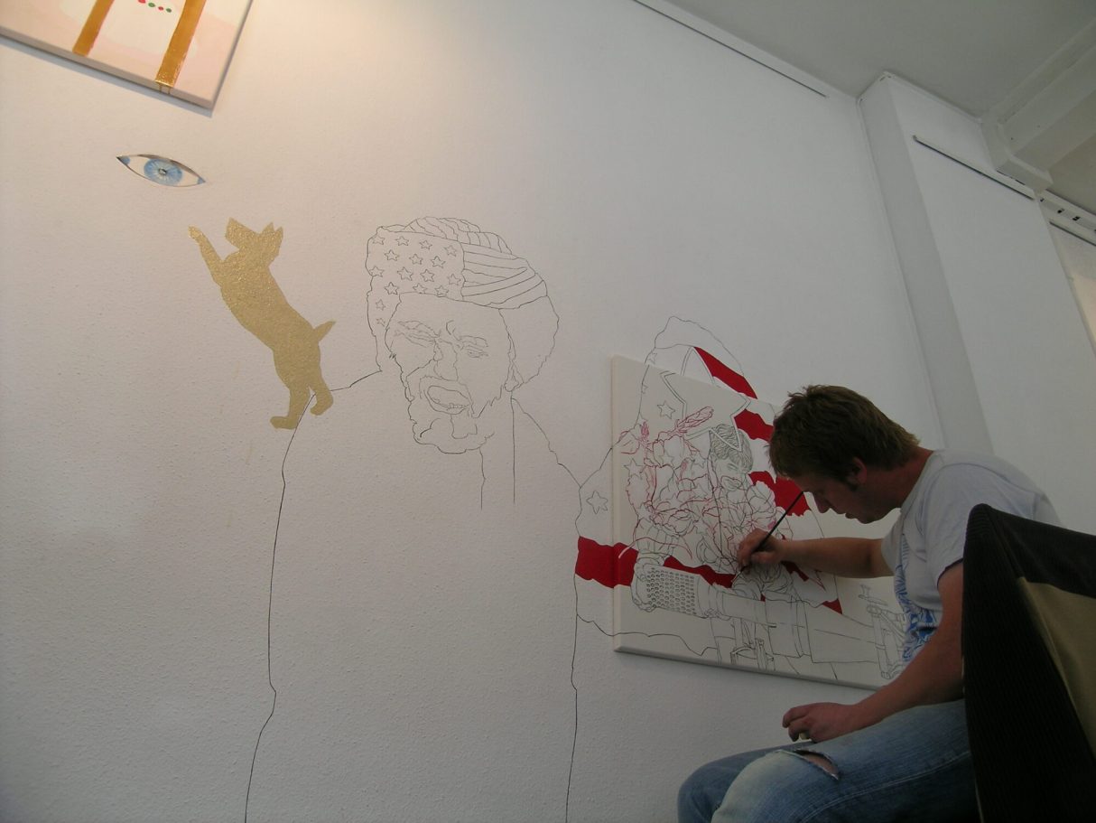 Wandzeichnung treuka.transformation Zürich 2007
der Galerie station21in Zürich
Felix Carl,Annette Stieger und Tamara Trölsch