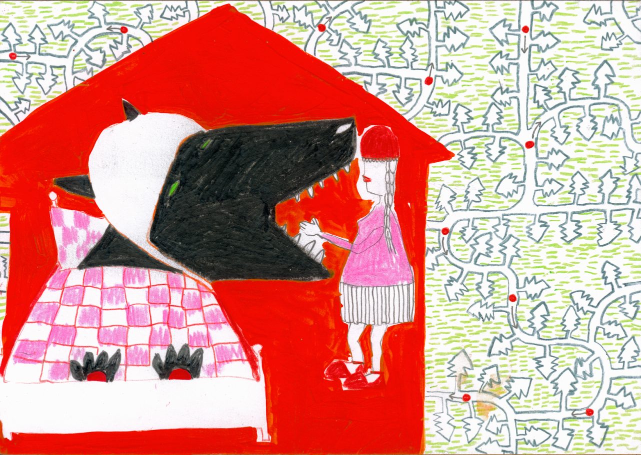 Zeichnung auf MDF "Wald",2001